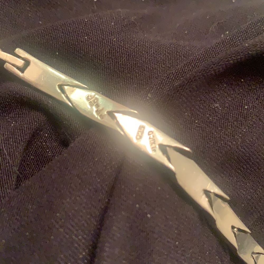 Sterling Silver Interlocking V’s Bracelet - image 4